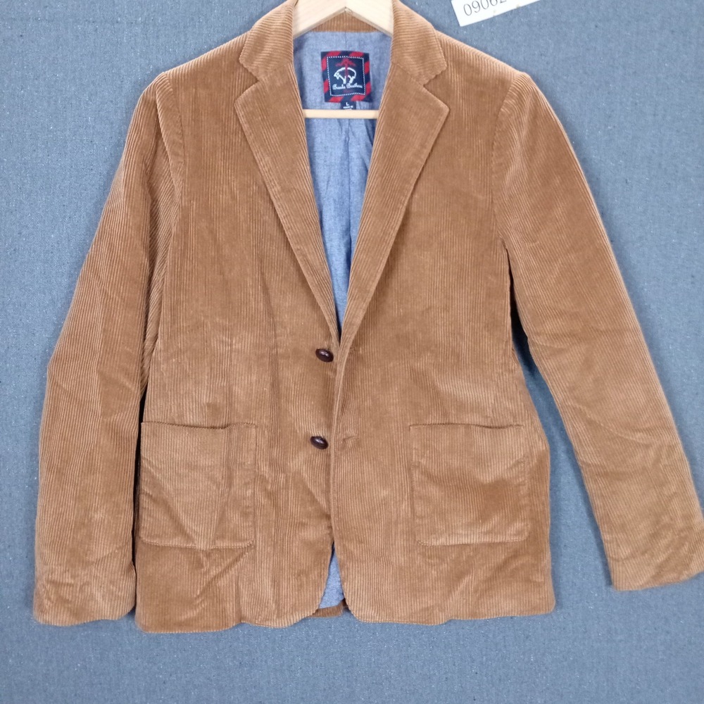 Brooks Brothers Fleece Boys Tan Brown Corduroy Blazer Jacket Size L - Picture 2 of 8
